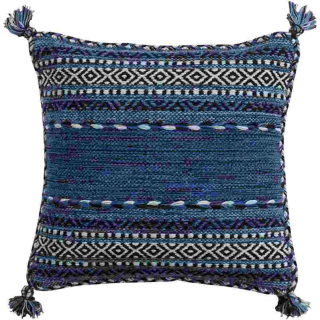 Surya Trenza Dark Blue 20"x20" Pillow Shell with Polyester Insert-0