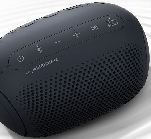 LG XBOOM GO PL2 Black Portable Bluetooth Speaker with Meridian Audio Technology 6