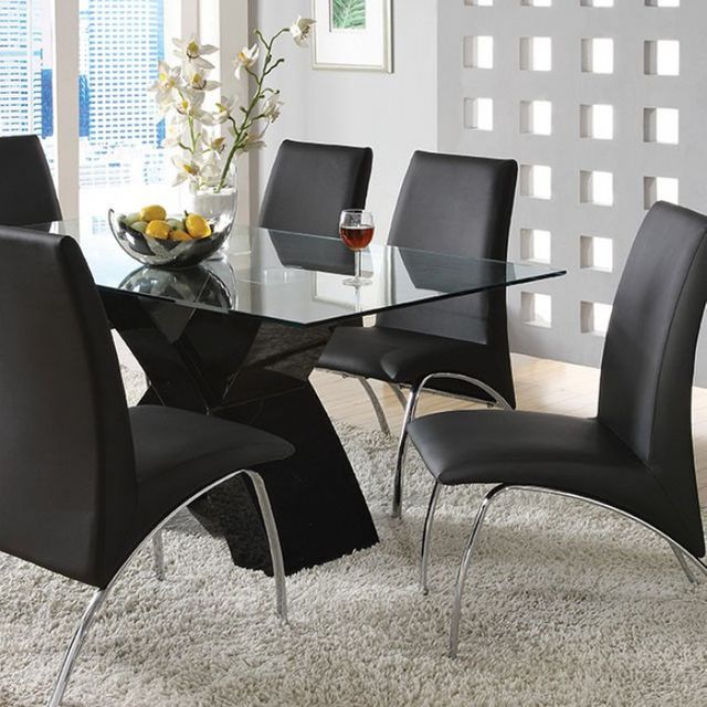 Furniture of America® Wailoa Black Dining Table | Roby's Furniture ...