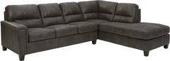 Signature Design by Ashley® Navi 2-Piece Smoke Left-Arm Facing Sectional with Chaise