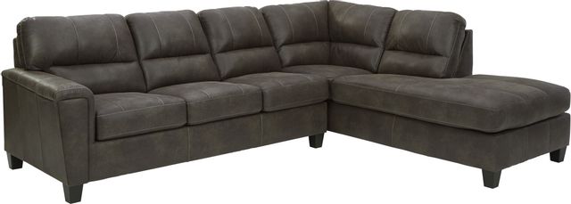 Signature Design by Ashley® Navi Smoke 2-Piece Sectional with Chaise
