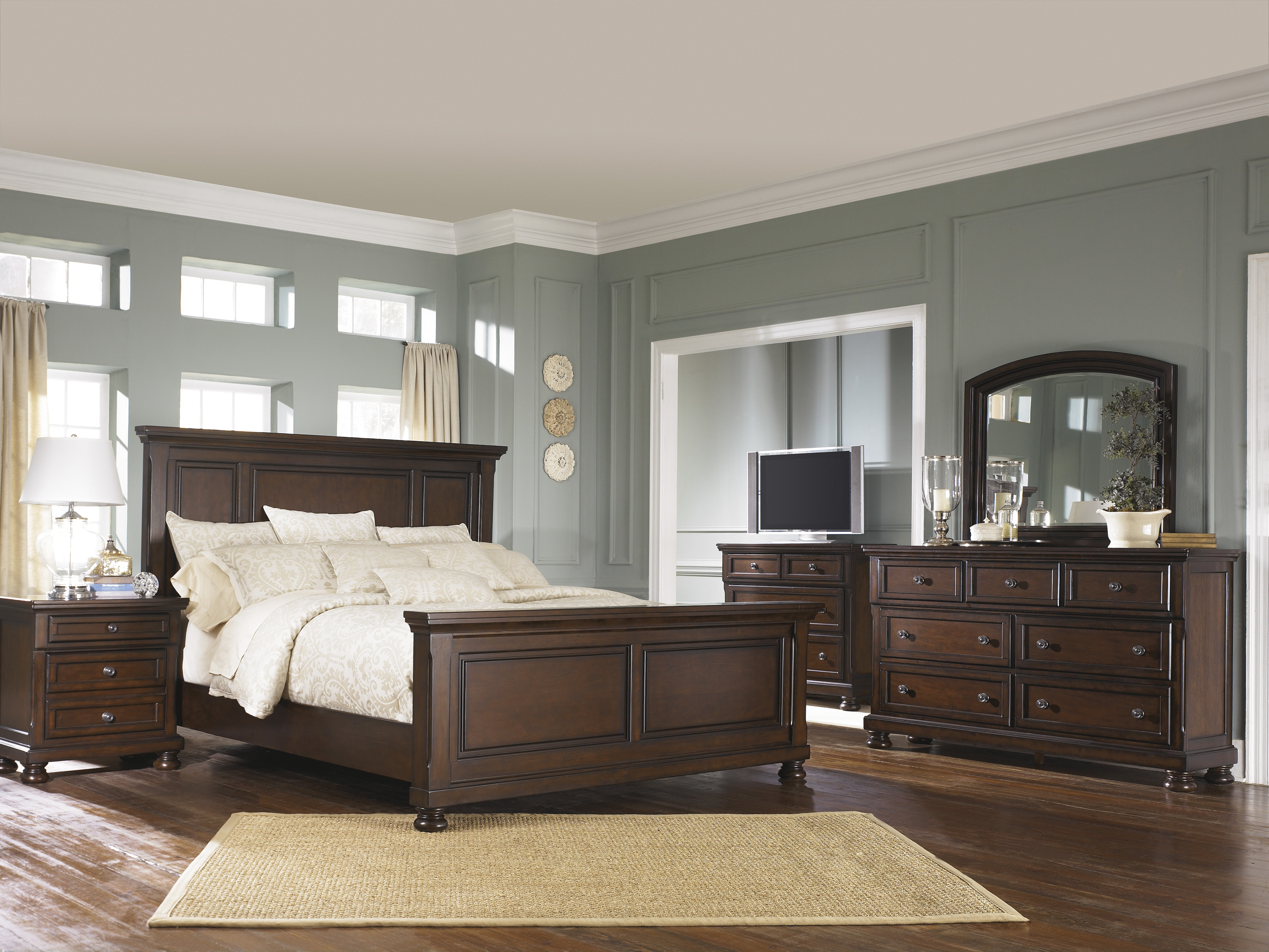 Rustic queen deals bedroom set