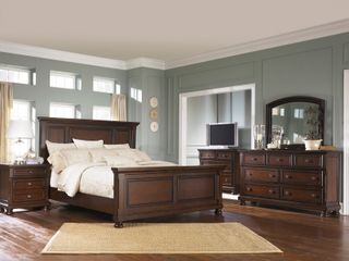 Millennium® By Ashley Porter Four-Piece Rustic Brown Queen Bedroom Set