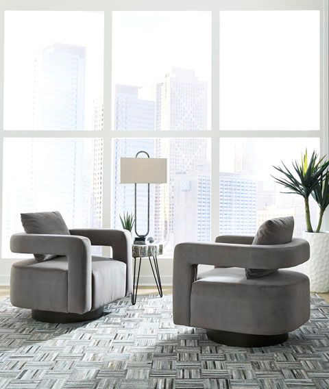 Signature Design by Ashley® Alcoma Otter Swivel Accent Chair 6