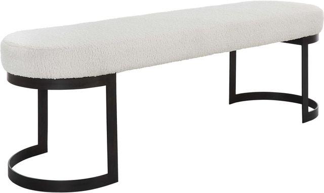 Uttermost® Infinity Matte Black Bench | Bob Mills Furniture