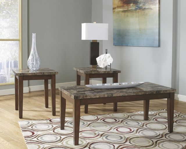 Signature Design by Ashley® Theo 3 Piece Warm Brown Occasional Table Set  4
