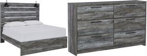 Signature Design by Ashley® Baystorm 2-Piece Gray Queen Panel Bed Set