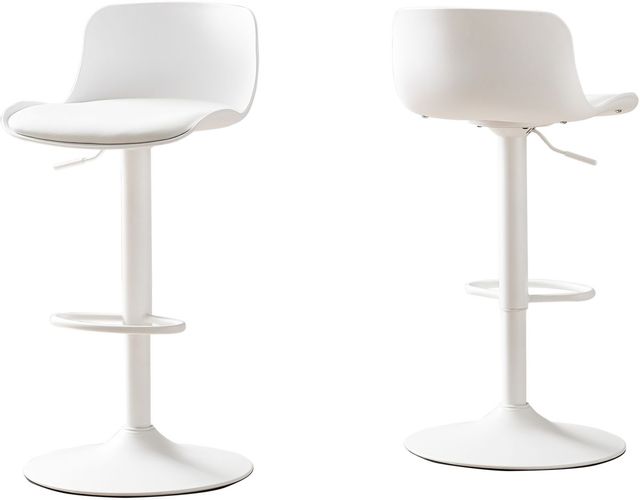 Monarch Specialties Inc 2 Piece White Bar Stool I 2314 Ameublement Brandsource Rice