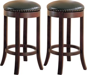 Coaster® Aboushi Set of 2 Brown Swivel Bar Stools