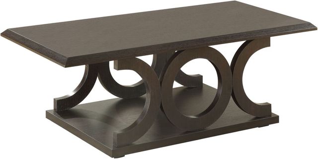 Coaster® Cappuccino C-Shaped Base Coffee Table