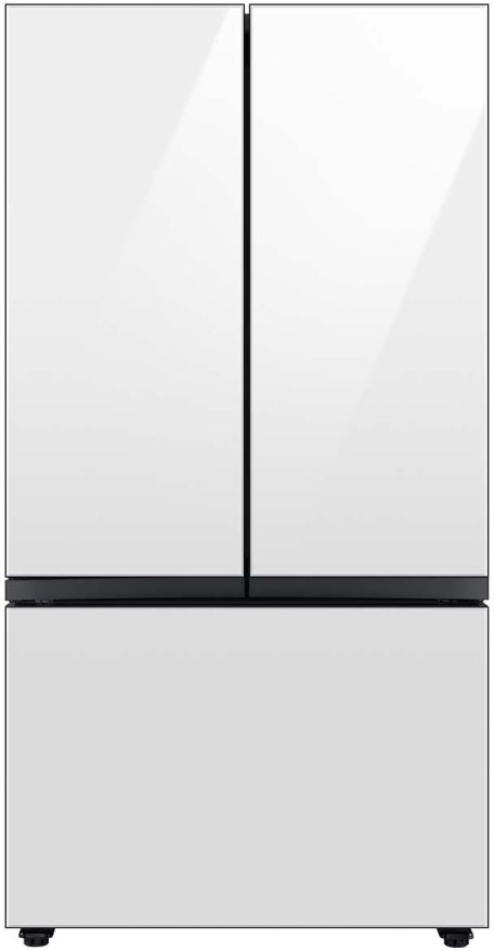 Samsung BESPOKE 36 Inch Smart 3-Door French Door Refrigerator with 30 cu. ft. Total Capacity With White Glass Panels