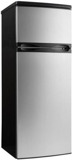 Danby® Designer 7.3 Cu. Ft. Black/Stainless Look Top Freezer Refrigerator