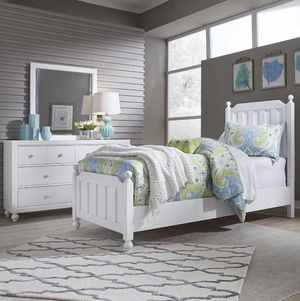 Liberty Cottage View 3-Piece White Youth Twin Panel Bed Set