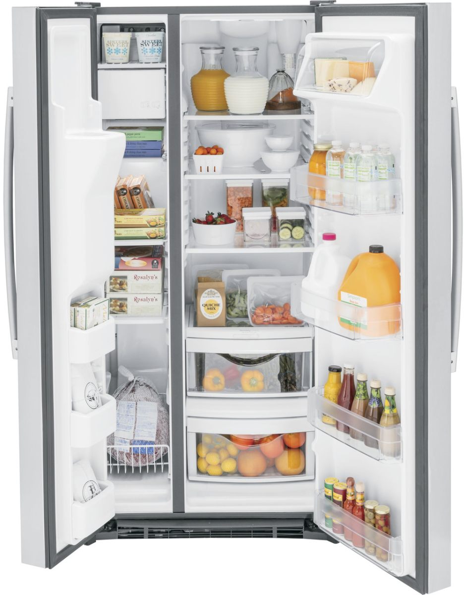 GE® 23.0 Cu. Ft. Side-by-Side Refrigerator | Spencer's TV & Appliance ...