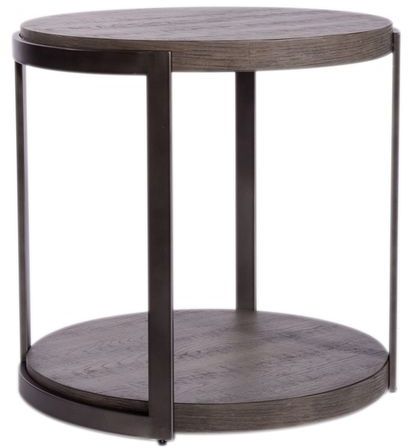 Liberty Furniture Modern View Gauntlet Gray Round End Table-0