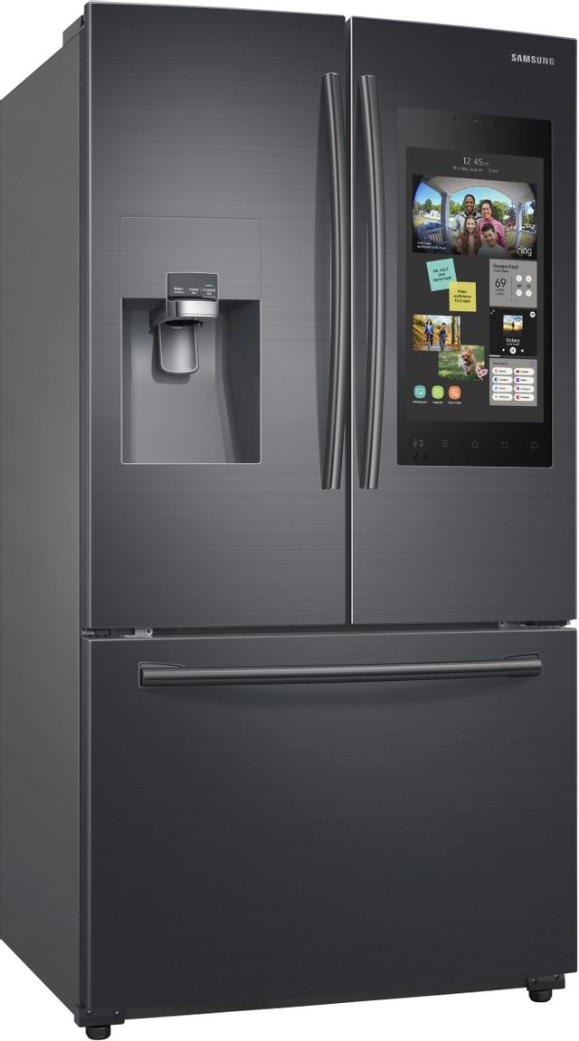 Samsung 24.2 Cu. Ft. 3-Door French Door Refrigerator-Fingerprint Resistant Black Stainless Steel 2