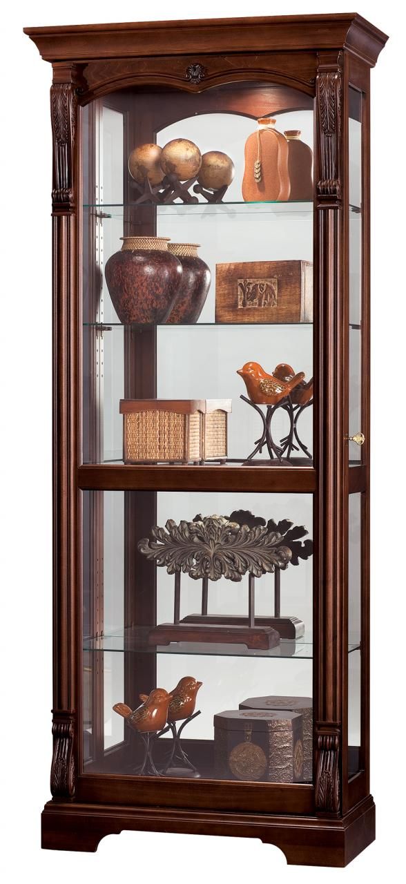 Howard Miller® Bernadette Hampton Cherry Curio Cabinet-0