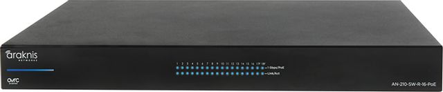 Snapav Araknis Networks 210 Series Black 16 2 Rear Ports Websmart Gigabit Switch With Partial Poe An 210 Sw R 16 Poe Steiner S Audio Video