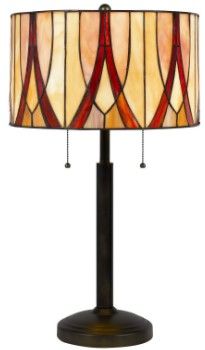 Cal® Lighting & Accessories Tiffany Antique Bronze/Dark Brown Table Lamp