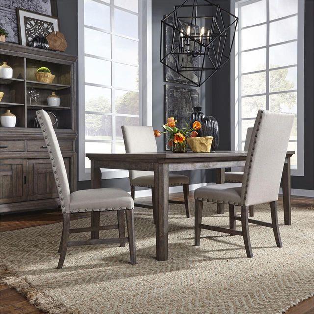 Liberty Furniture Artisan Prairie 5 Piece Aged Oak Rectangular Table Set