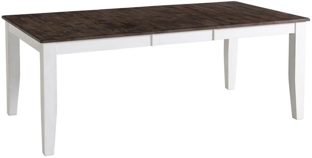 Intercon Kona Gray Dining Table with White Base