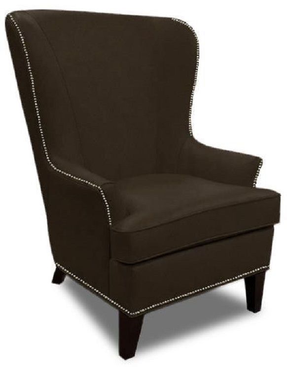 England Furniture Luther Leather Chair with Nails 1