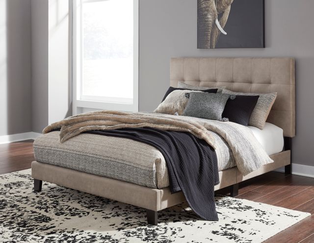 Signature Design by Ashley® Adelloni Light Brown Queen Upholstered Bed 4