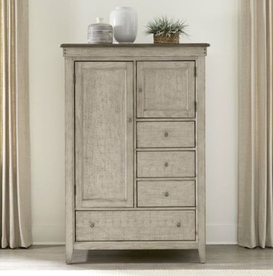 Liberty Ivy Hollow Dusty Taupe/Weathered Linen Door Chest 4
