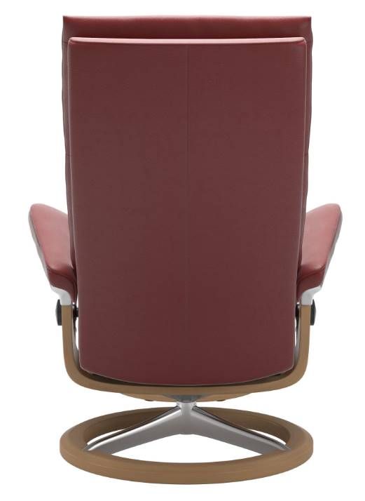 Stressless® by Ekornes® Aura Small Signature Base Chair and Ottoman 2