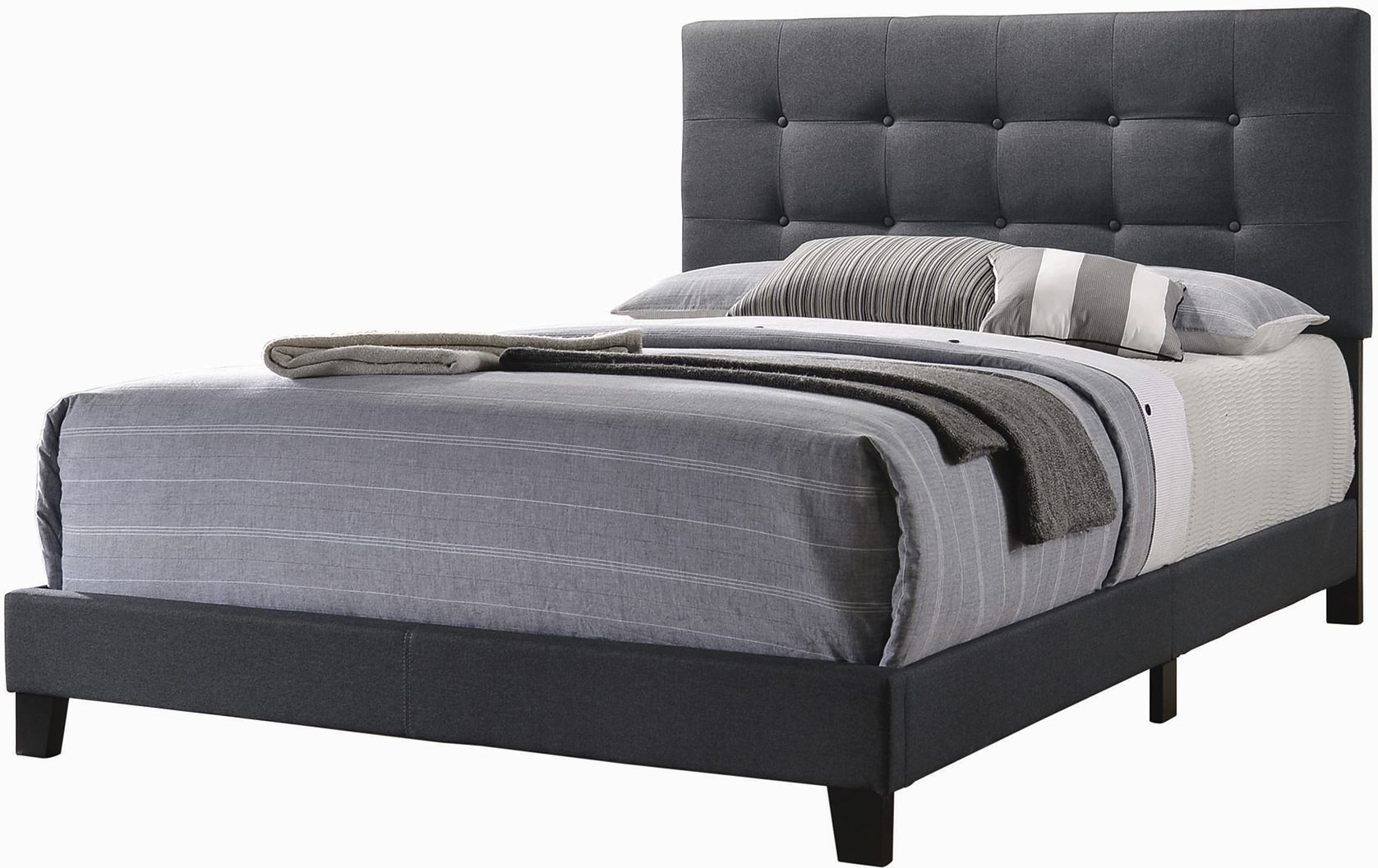 Coaster® Mapes Charcoal Full Upholstered Bed | Midwest Clearance Center ...