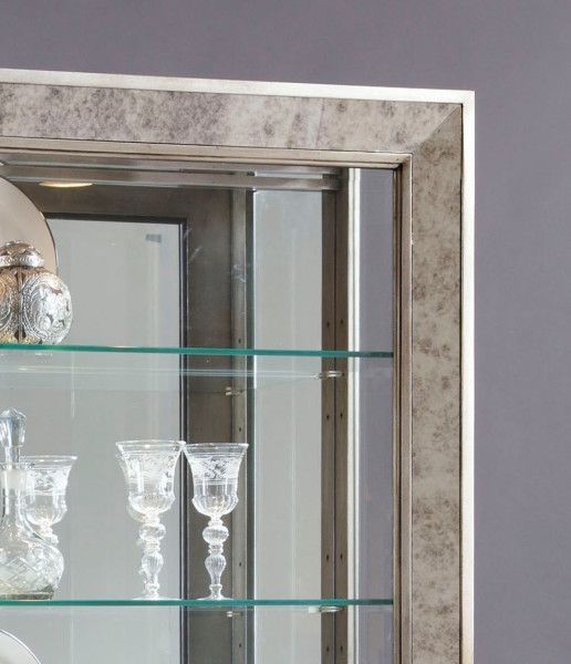 Pulaski PFC Curio Aged Silver Display Cabinet 1