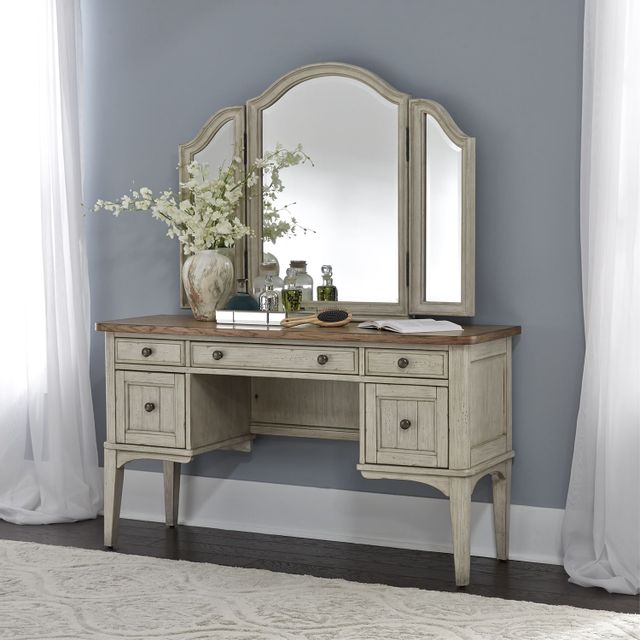 Liberty Furniture Farmhouse Reimagined White Vanity Mirror-3