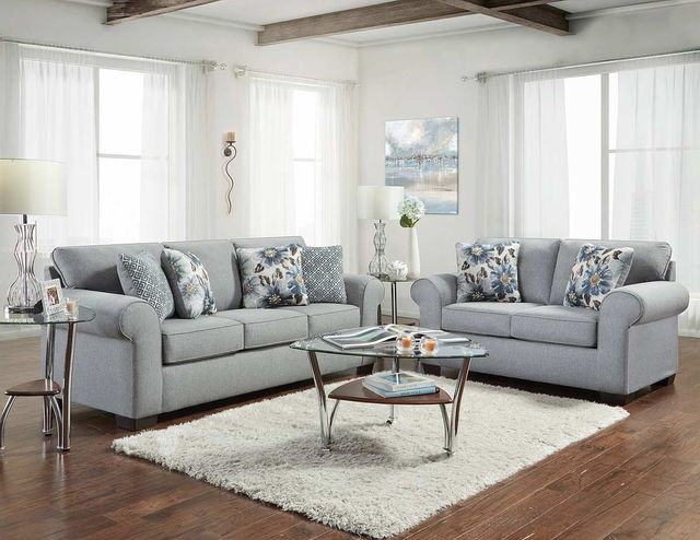 Affordable Furniture Dryden Steel Sleeper Sofa-3444-Dryden-Steel-1