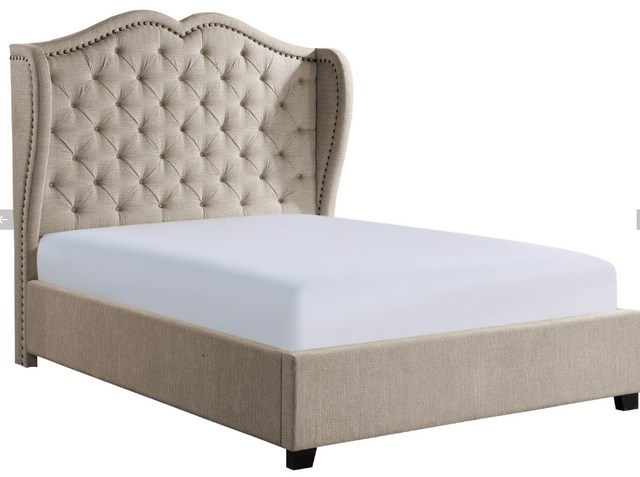 Homelegance® Waterlyn Beige Upholstered California King Bed