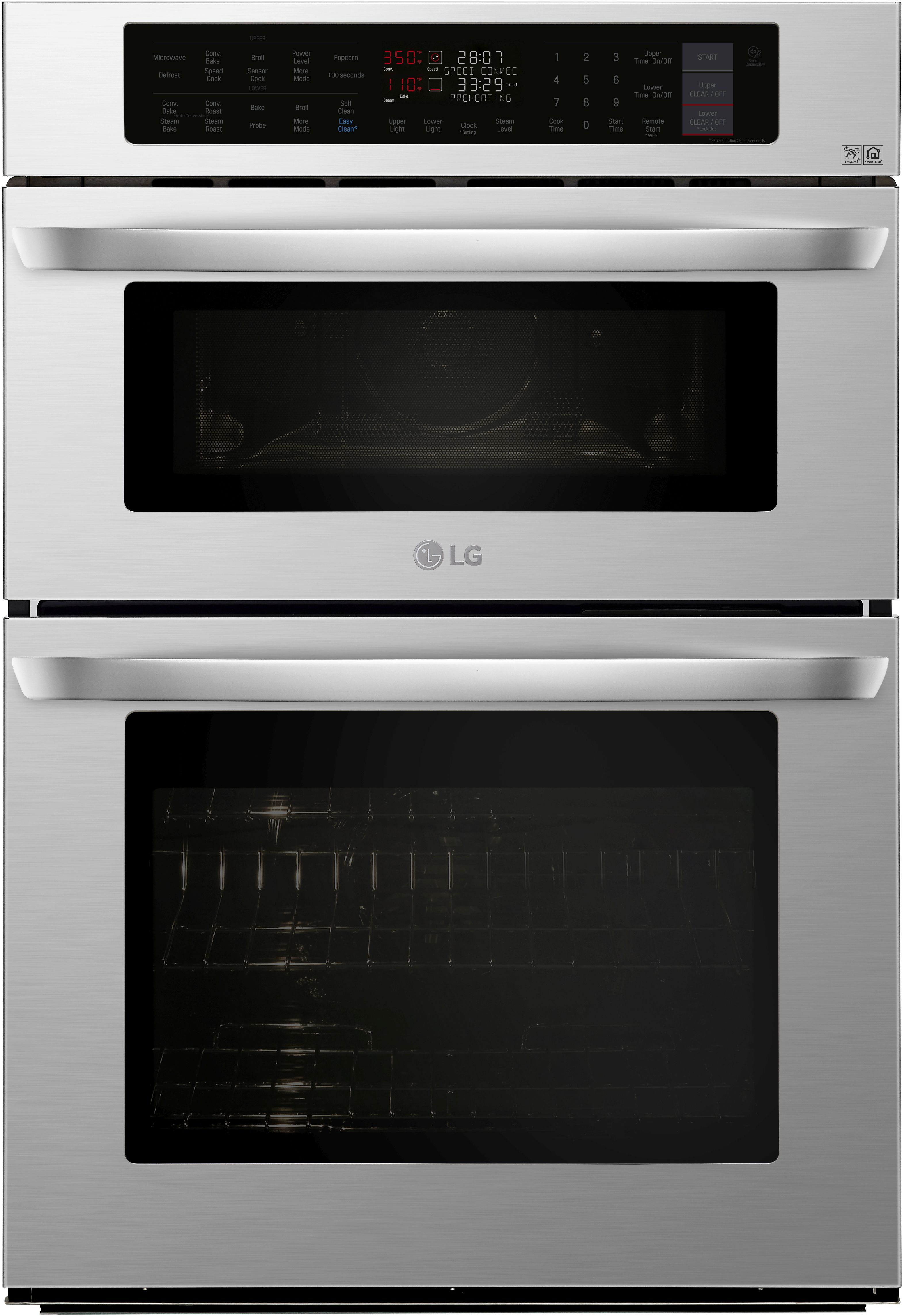LG 30” Stainless Steel Electric Built In Oven/Microwave Combo-LWC3063ST