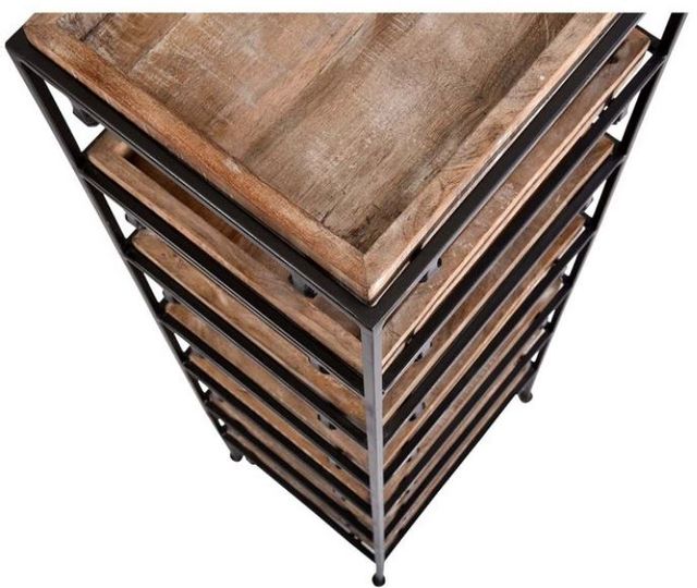 Progressive® Furniture Layover Iron/Natural Storage Shelf-3