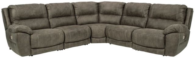 Signature Design by Ashley® Cranedall 7-Piece Quarry Power Reclining Sectional  0