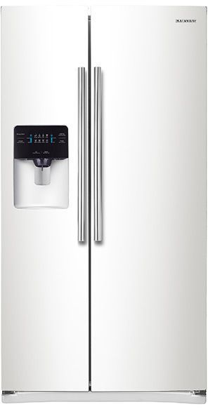 Samsung 24.52 Cu. Ft. White Side-By-Side Refrigerator 0