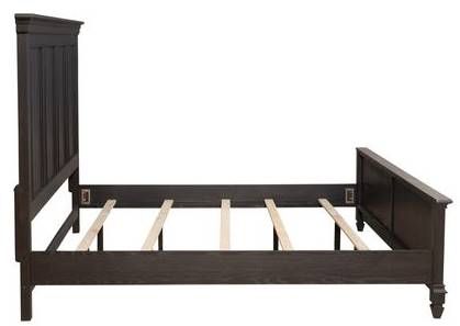 Liberty Allyson Park Wirebrushed Black Forest King Panel Bed-2