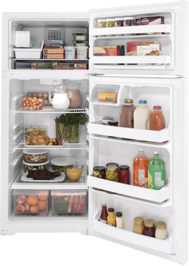 GE® 17.5 Cu. Ft. White Top Freezer Refrigerator-2