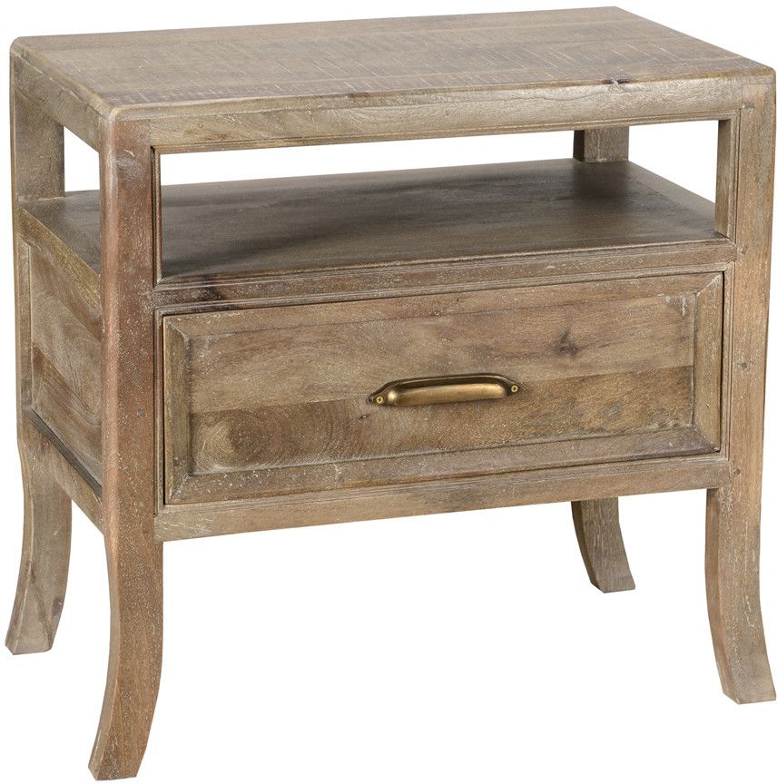 Classic Home Francesca Vintage Taupe Nightstand