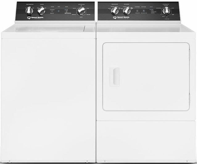 Speed Queen® DR5 7.0 Cu. Ft. White Front Load Gas Dryer 4
