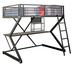 Coaster® Parkview Black Youth Full Workstation Loft Bed-460092