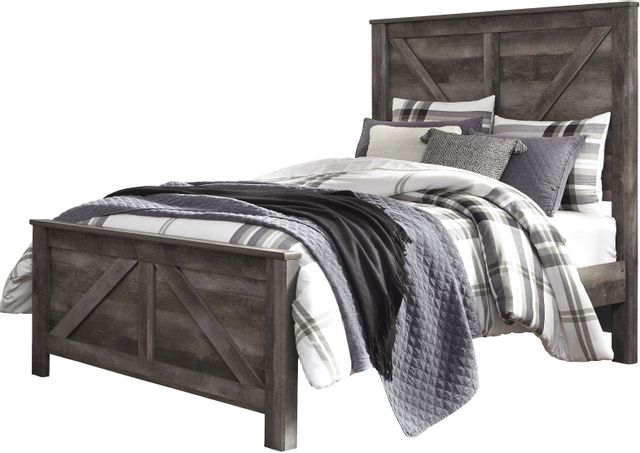 Signature Design by Ashley® Wynnlow Gray Queen Crossbuck Panel Footboard 5