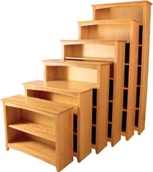 Archbold Furniture Alder Shaker Bookcase 24" x 60"