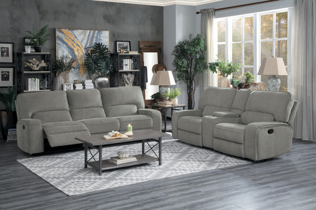 Homelegance® Borneo Mocha Power Double Reclining Loveseat with Center Console and USB Ports 4