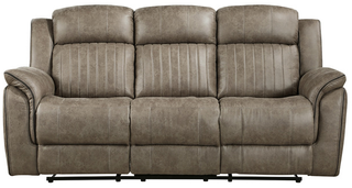 Homelegance® Centeroak Sandy Brown Double Reclining Sofa