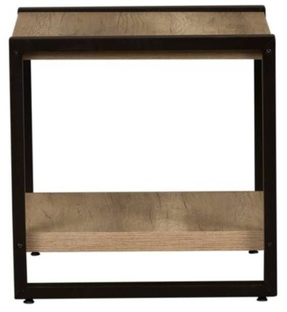 Liberty Furniture Sun Valley Sandstone End Table with Black Metal ...