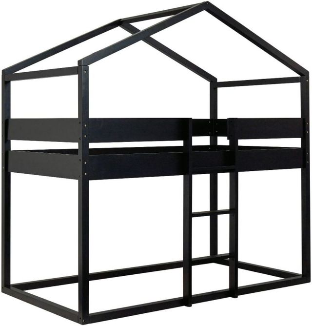 Signature Design by Ashley® Flannibrook Black Twin/Twin House Loft Top Frame 0