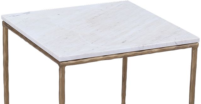 Dovetail Furniture Salas White End Table 1